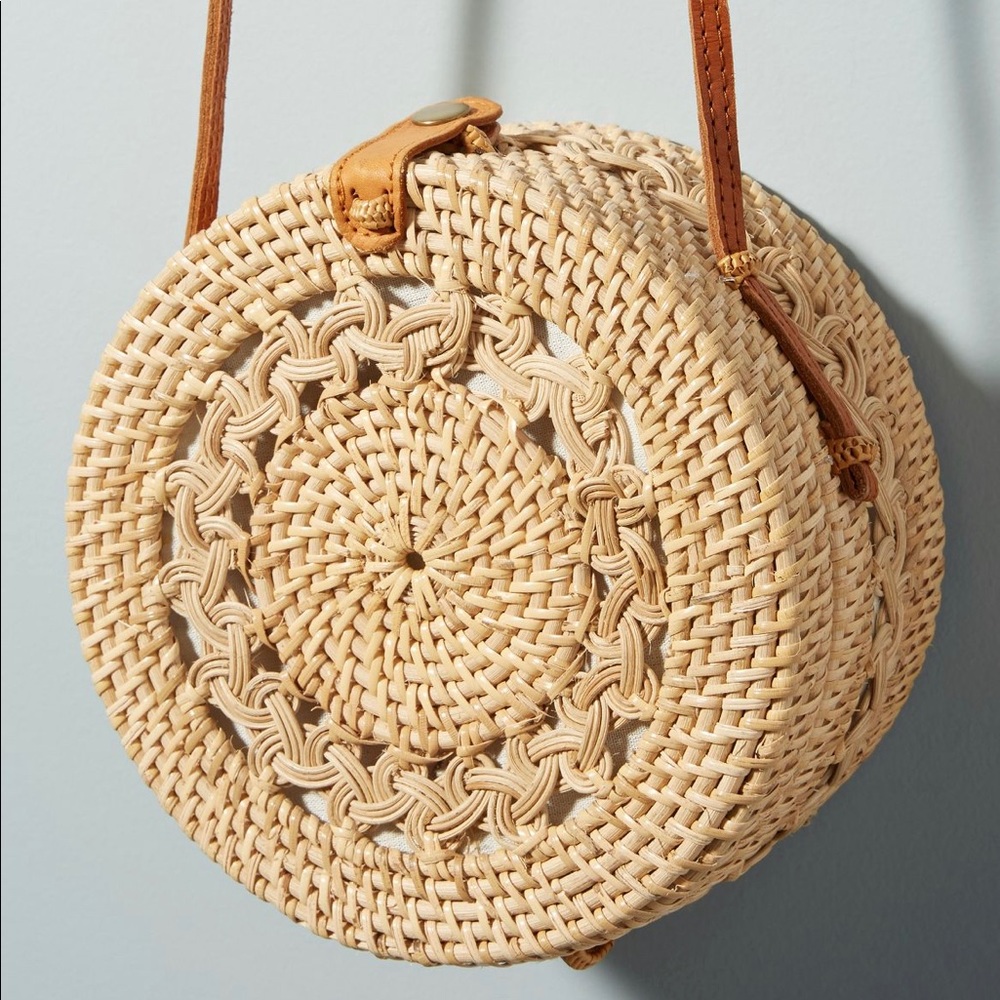 Anthropologie Rina Crocheted Crossbody Bag